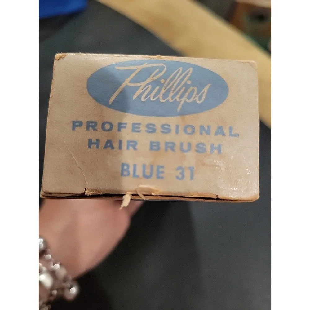 Vintage Phillips Brush‎ 31 Nylon Bristles Hair Brush 7 Row Style Brush Teasing
